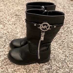 MK black toddler girl boots